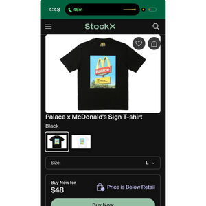 Palace X McDonald's Sign Shirt Size Large